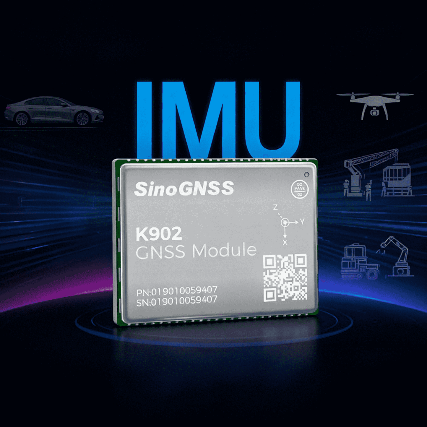 Qtalis K902 GNSS Module with IMU