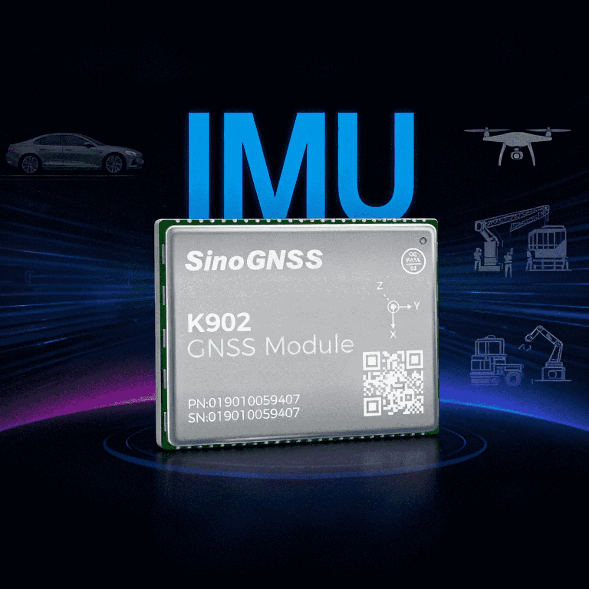 Qtalis K902 GNSS Module with IMU