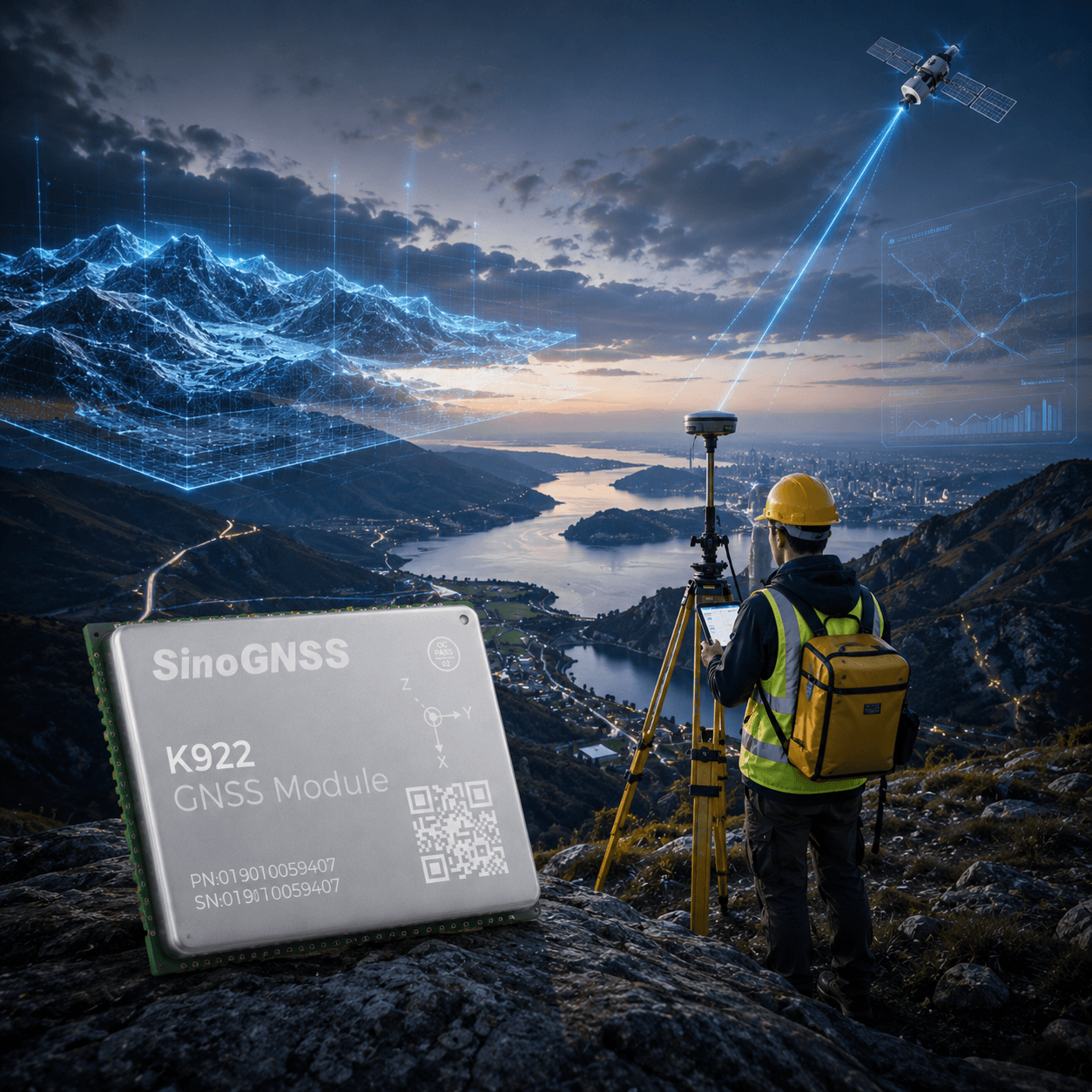 Qtalis K922 GNSS Module Surveying and Mapping
