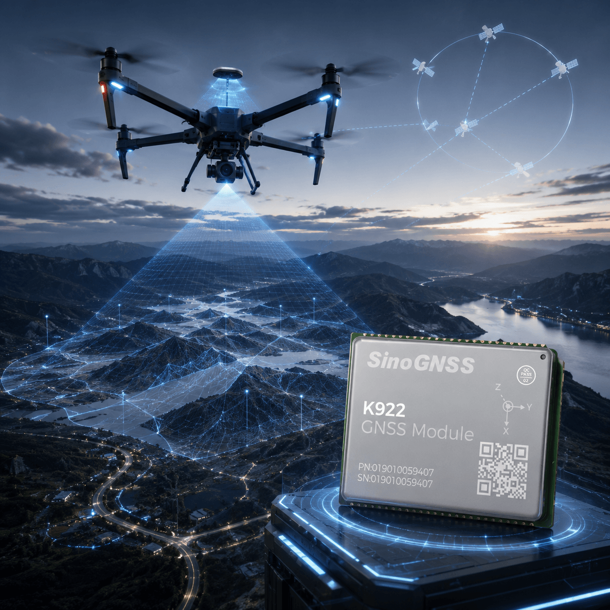 Qtalis K922 GNSS Module UAV Application