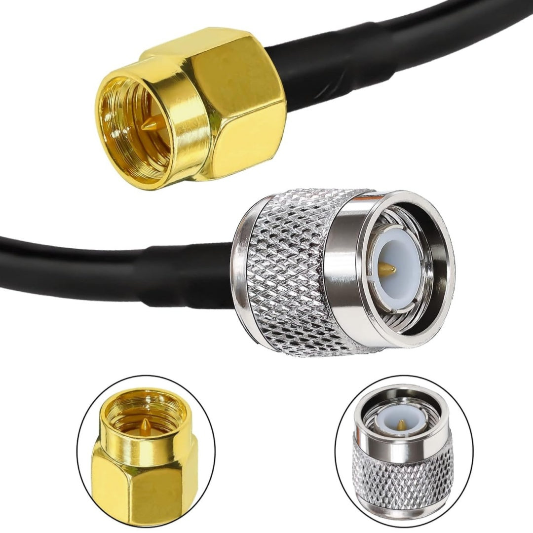 Qtalis SMA to TNC Coaxial Cable for Professional and Industrial Applications